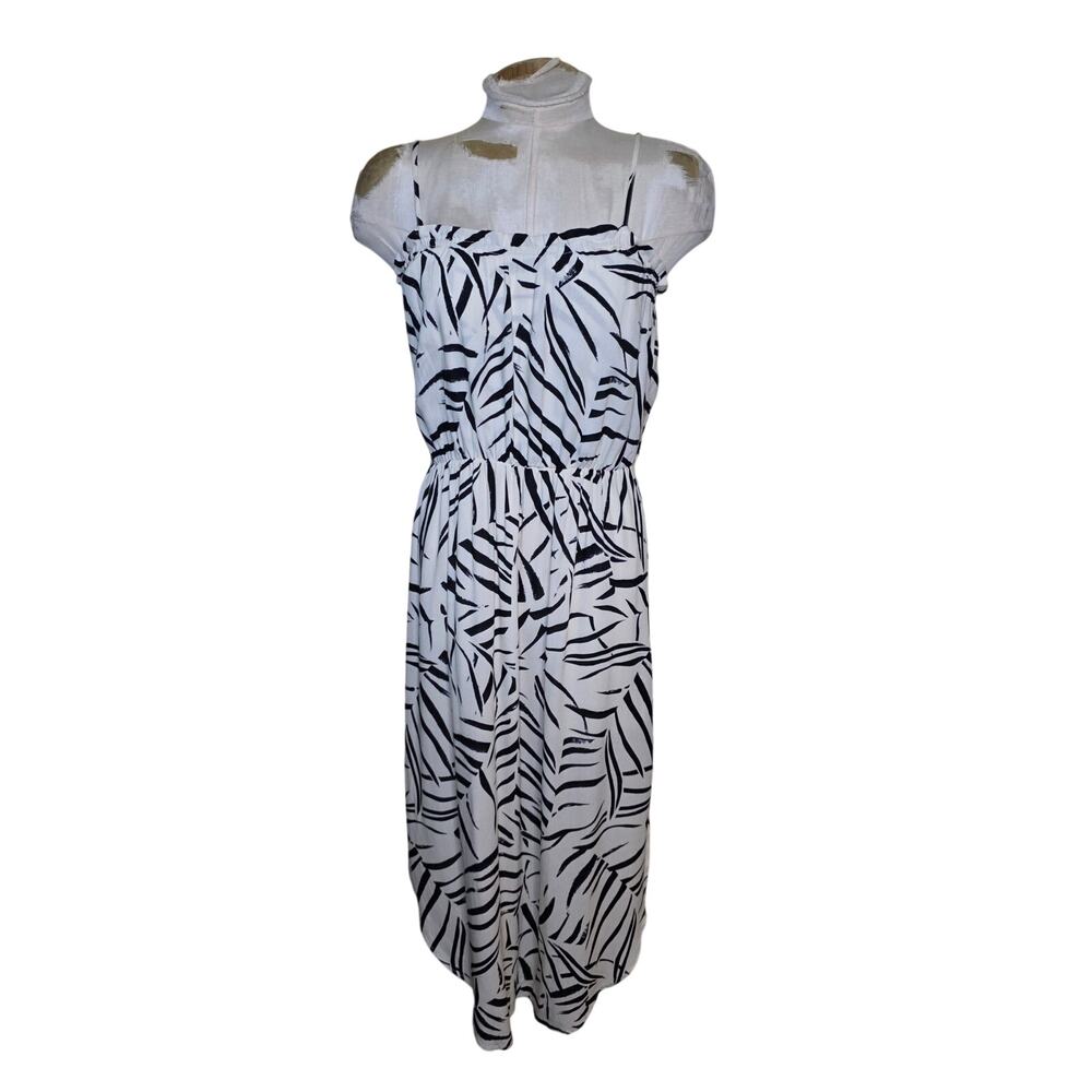 Saltwater Luxe Lunna Fresh Palms Midi Tank Dress Size Small beachy summer